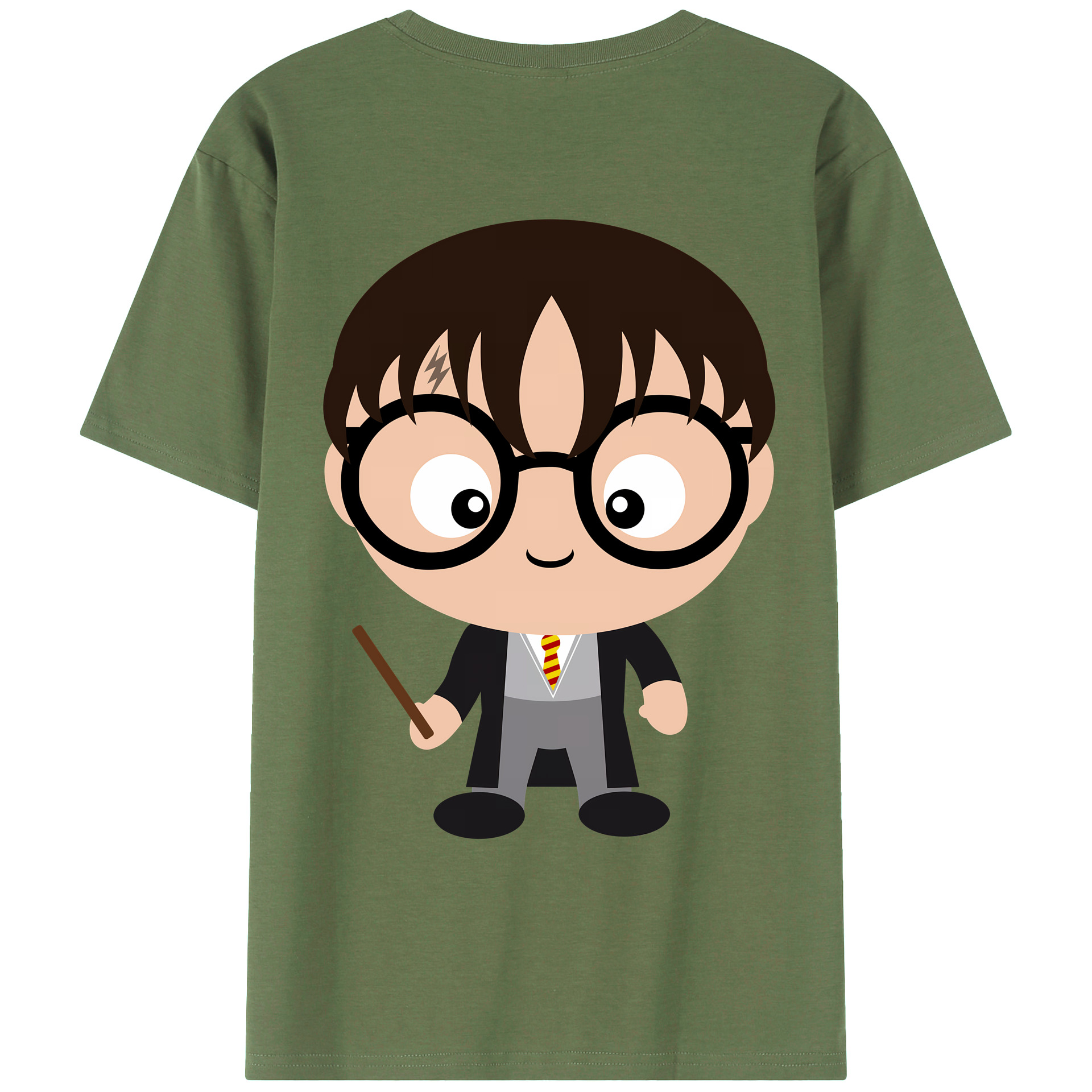 （画像用） Harry Potter ハリー・ポッターシリーズ 綿100％ メンズ半袖Tシャツ（バックプリント） 通気性